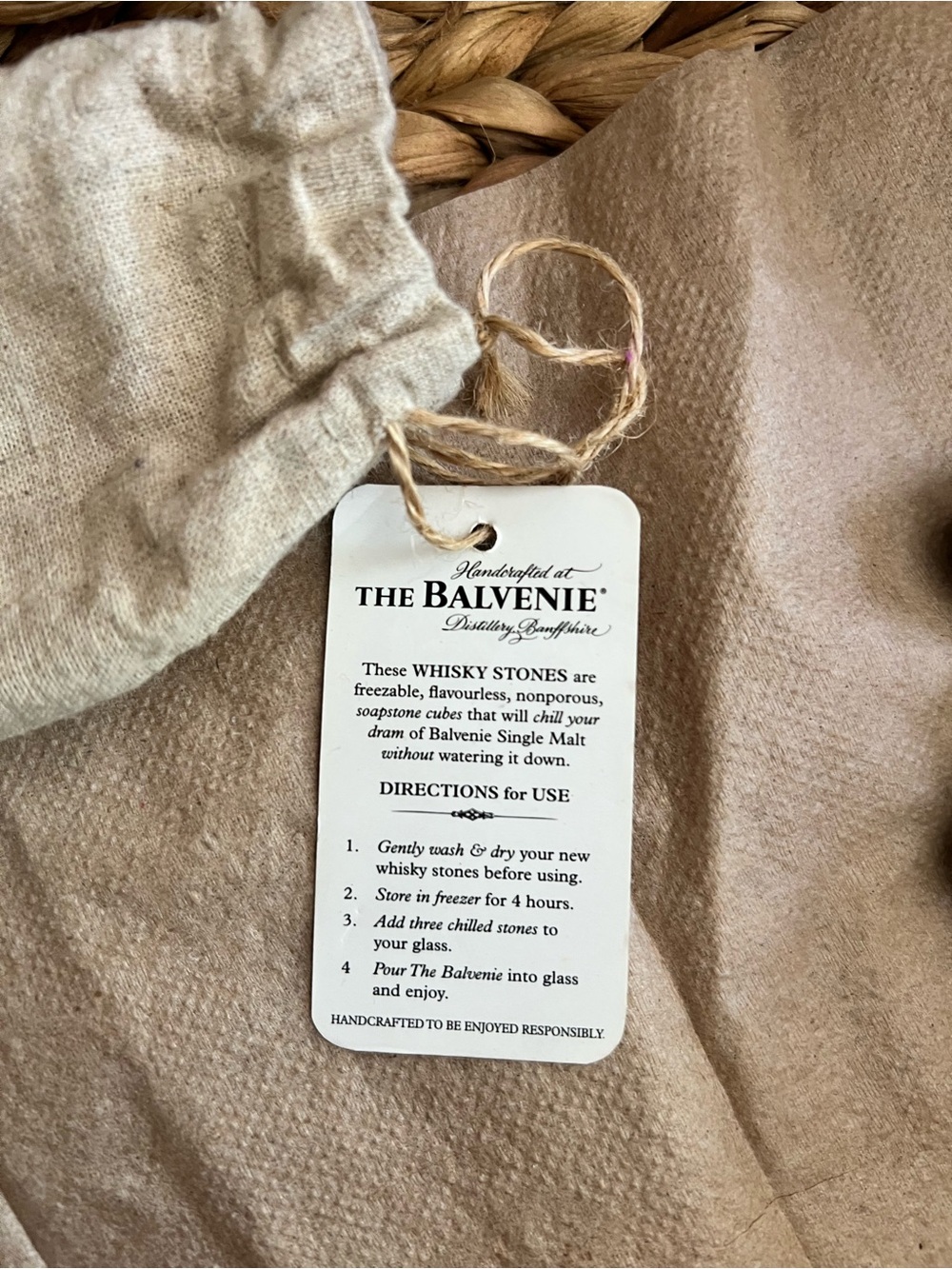 The Balvenie Branded Whiskey Chilling Stones Set in Gray and Black - Picture 3 of 3